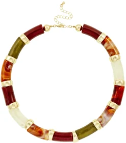 Bijou Brigitte Statement-Ketten>Kette - Beautiful Gleam beige, braun, rot