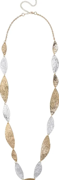 Bijou Brigitte Ketten Gold>Kette - Bicolor Leaves gold, silber