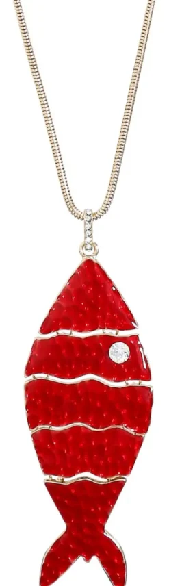 Bijou Brigitte Statement-Ketten|Ketten Gold>Kette - Big Red gold, rot
