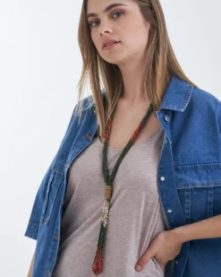 Bijou Brigitte Statement-Ketten|Boho-Schmuck>Kette - Big Tassel mehrfarbig