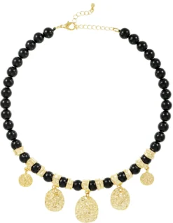 Bijou Brigitte Statement-Ketten|Ketten Gold>Kette - Black Glow schwarz, gold