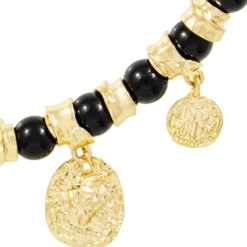 Bijou Brigitte Statement-Ketten|Ketten Gold>Kette - Black Glow schwarz, gold