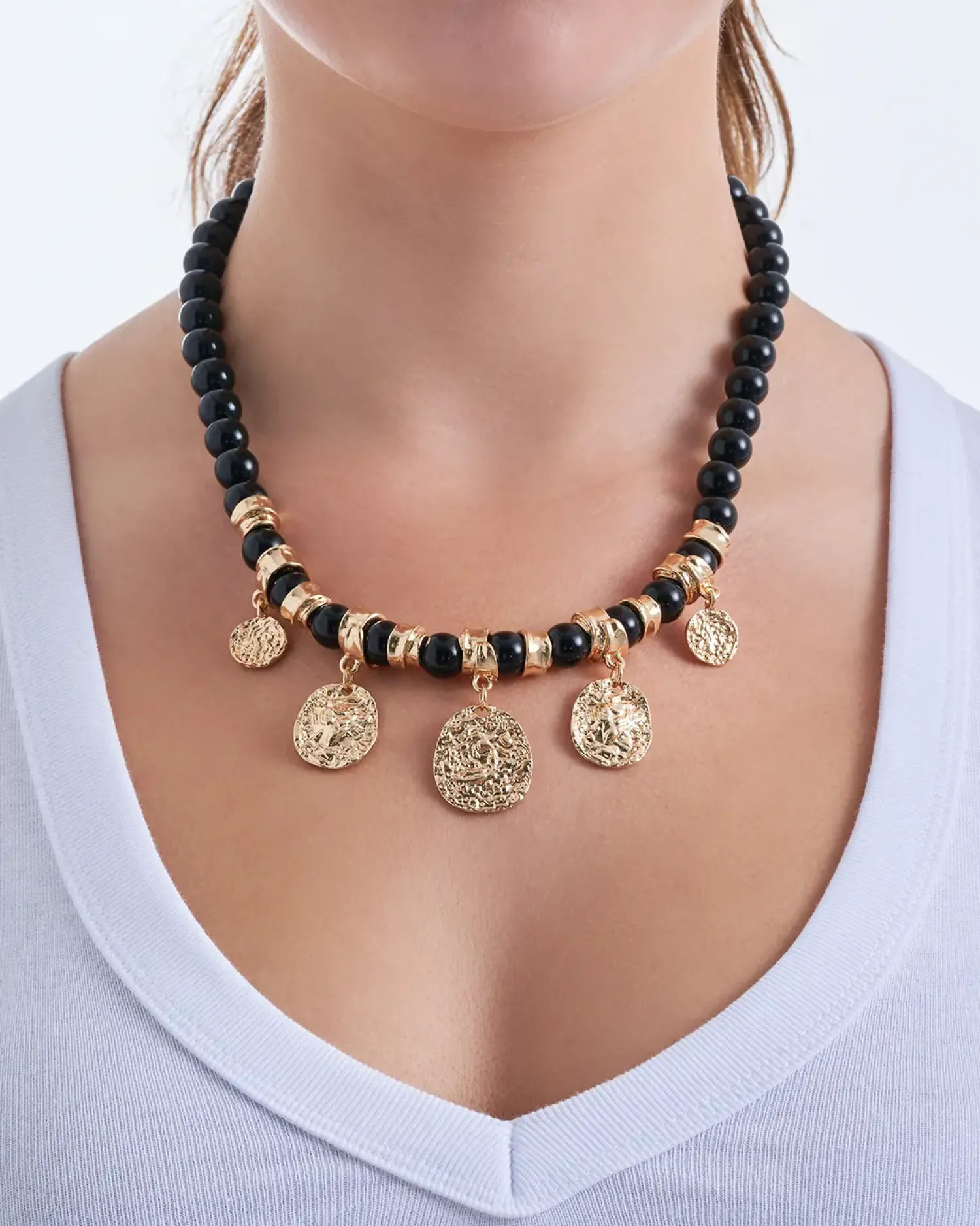 Bijou Brigitte Statement-Ketten|Ketten Gold>Kette - Black Glow schwarz, gold