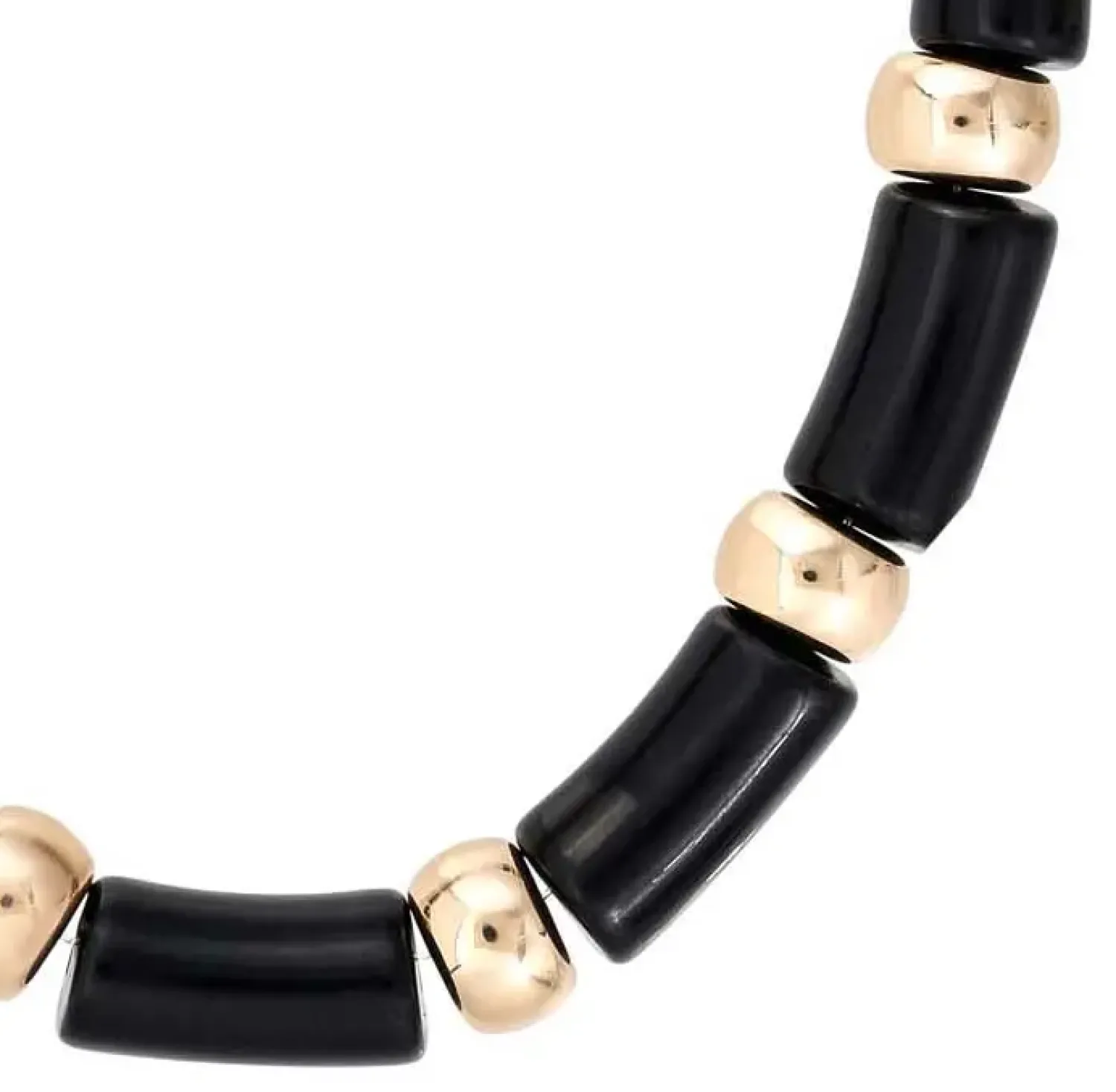 Bijou Brigitte Statement-Ketten|Ketten Gold>Kette - Black Night schwarz, gold
