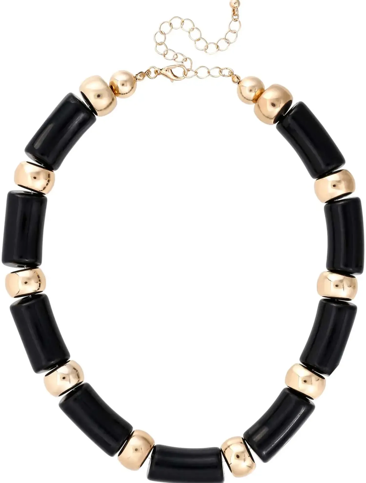 Bijou Brigitte Statement-Ketten|Ketten Gold>Kette - Black Night schwarz, gold