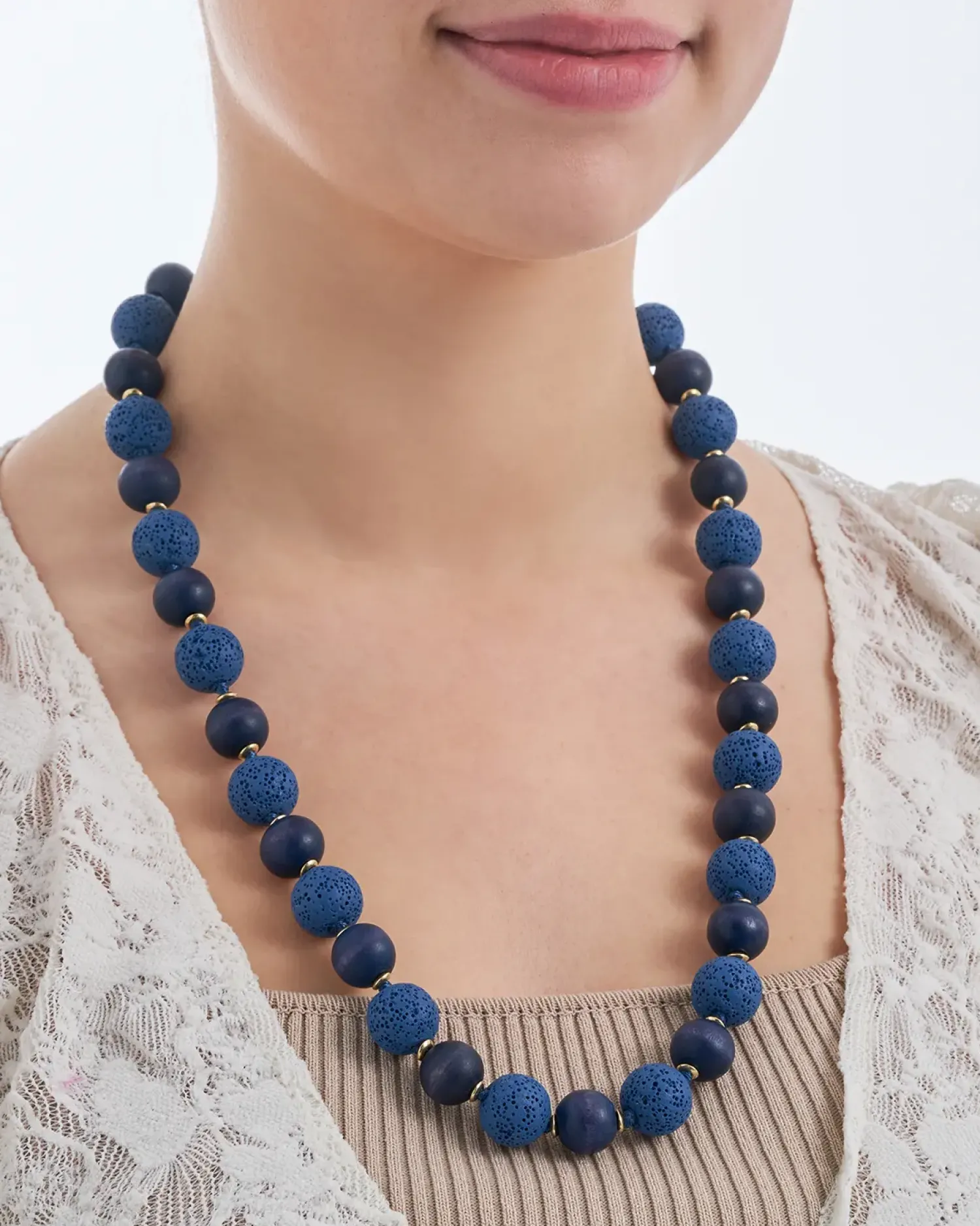 Bijou Brigitte Statement-Ketten>Kette - Blue Lava blau