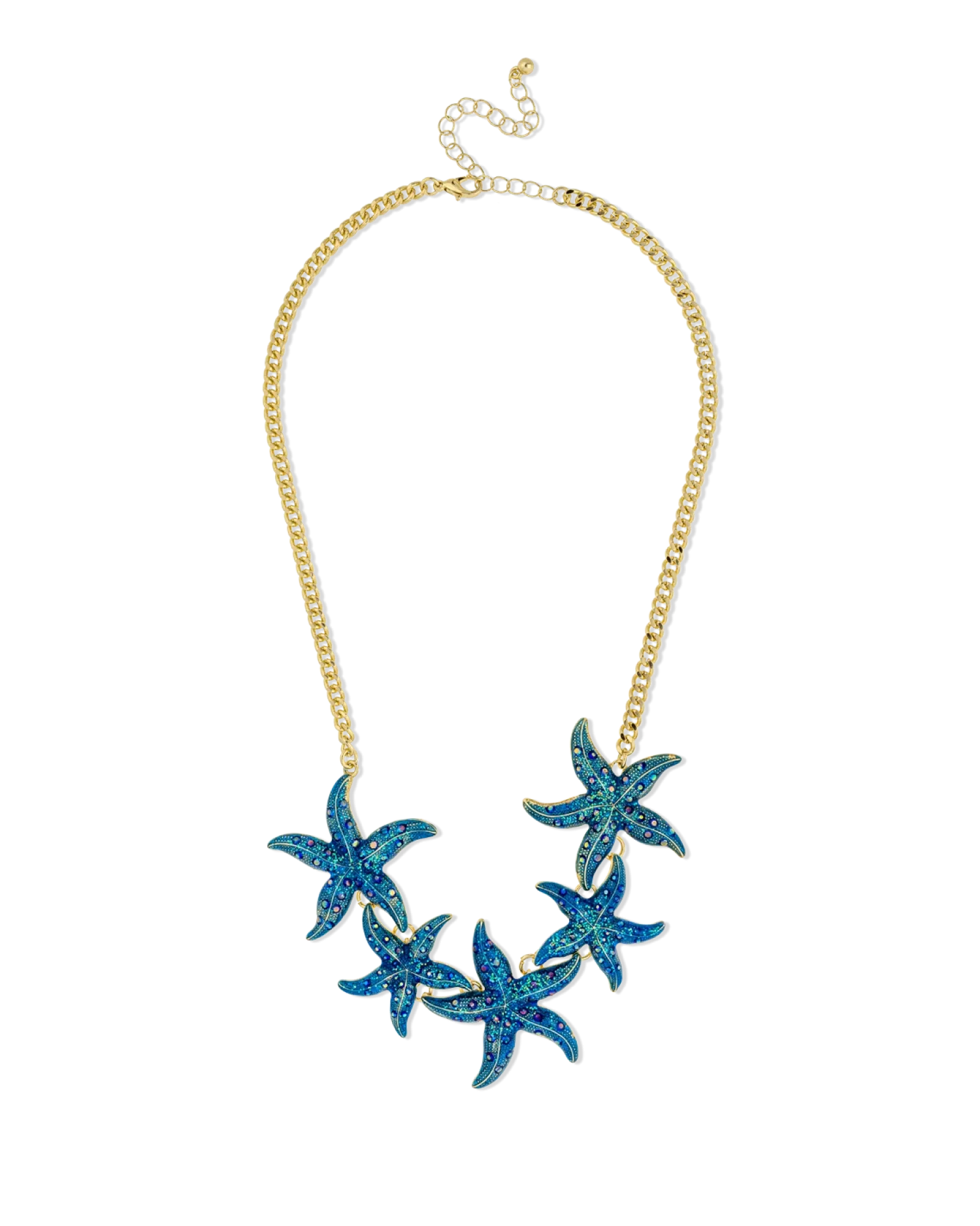 Bijou Brigitte Statement-Ketten|Ketten Gold>Kette - Blue Stars gold, blau