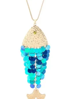 Bijou Brigitte Statement-Ketten|Ketten Gold>Kette - Blue Stream gold, blau