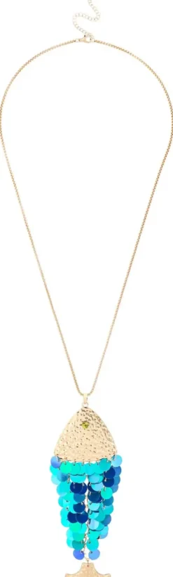 Bijou Brigitte Statement-Ketten|Ketten Gold>Kette - Blue Stream gold, blau