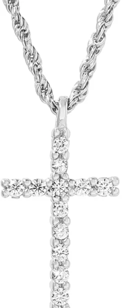 Bijou Brigitte Ketten 925Er Silber|Silver Crystals>Kette - Braided Cross silber