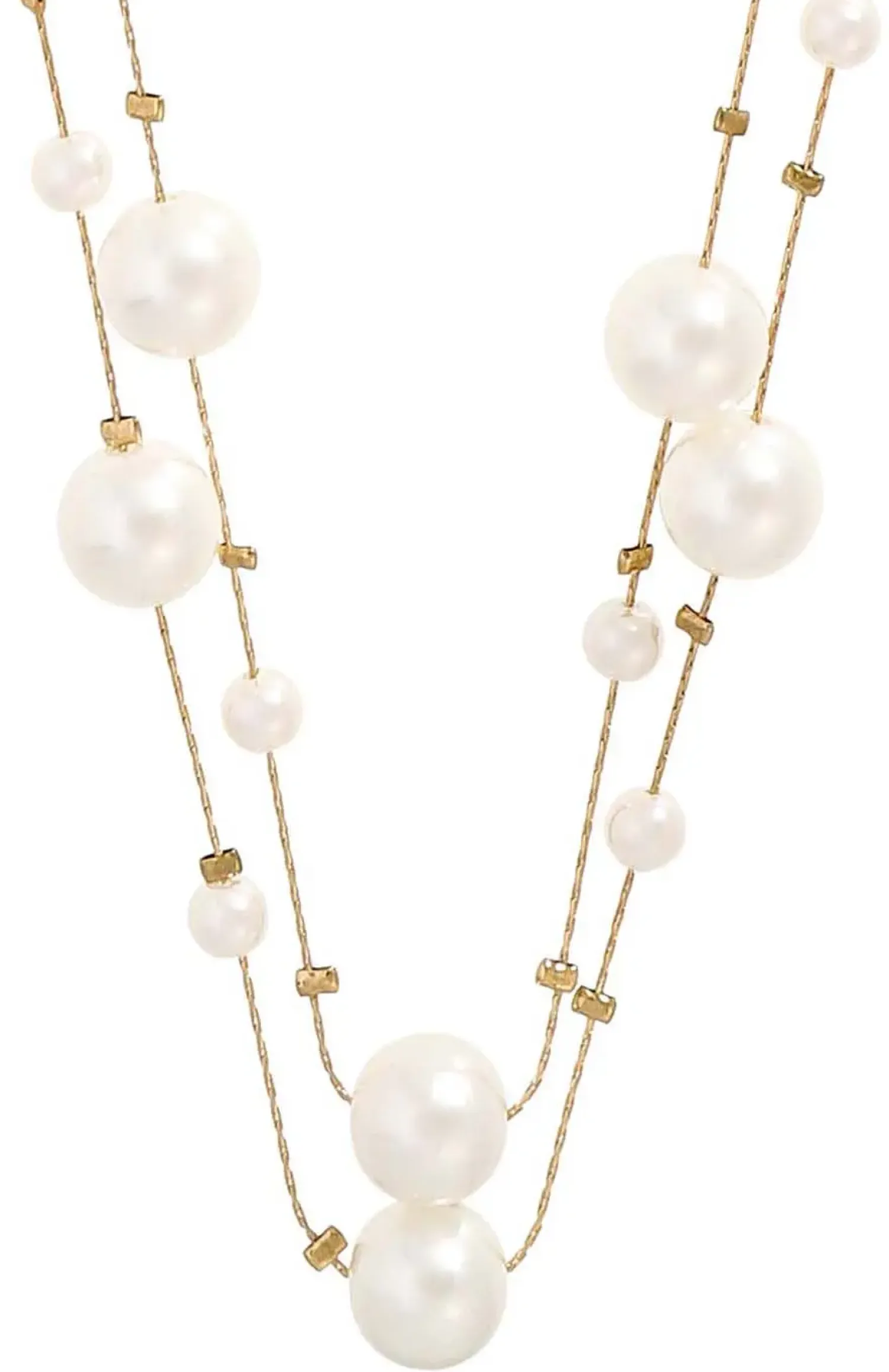 Bijou Brigitte Layering-Ketten|Perlenschmuck>Kette - Bright Pearls gold, weiß