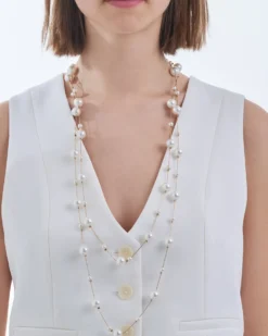 Bijou Brigitte Layering-Ketten|Perlenschmuck>Kette - Bright Pearls gold, weiß