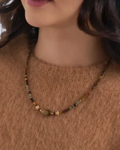 Bijou Brigitte Boho-Schmuck>Kette - Brown Agate braun