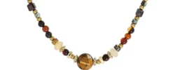 Bijou Brigitte Boho-Schmuck>Kette - Brown Agate braun
