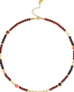 Bijou Brigitte Edelstahlketten|Boho-Schmuck>Kette - Brown Carnelian braun