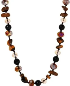 Bijou Brigitte Boho-Schmuck>Kette - Brown Gems braun