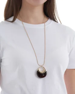 Bijou Brigitte Ketten Gold>Kette - Brown Oval braun, gold