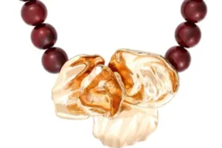 Bijou Brigitte Statement-Ketten|Ketten Gold>Kette - Burgundy Vintage gold, rot
