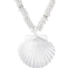 Bijou Brigitte Statement-Ketten|Maritimer Schmuck>Kette - Chrome Shell silber