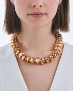 Bijou Brigitte Statement-Ketten|Boho-Schmuck>Kette - Chunky Shapes gold