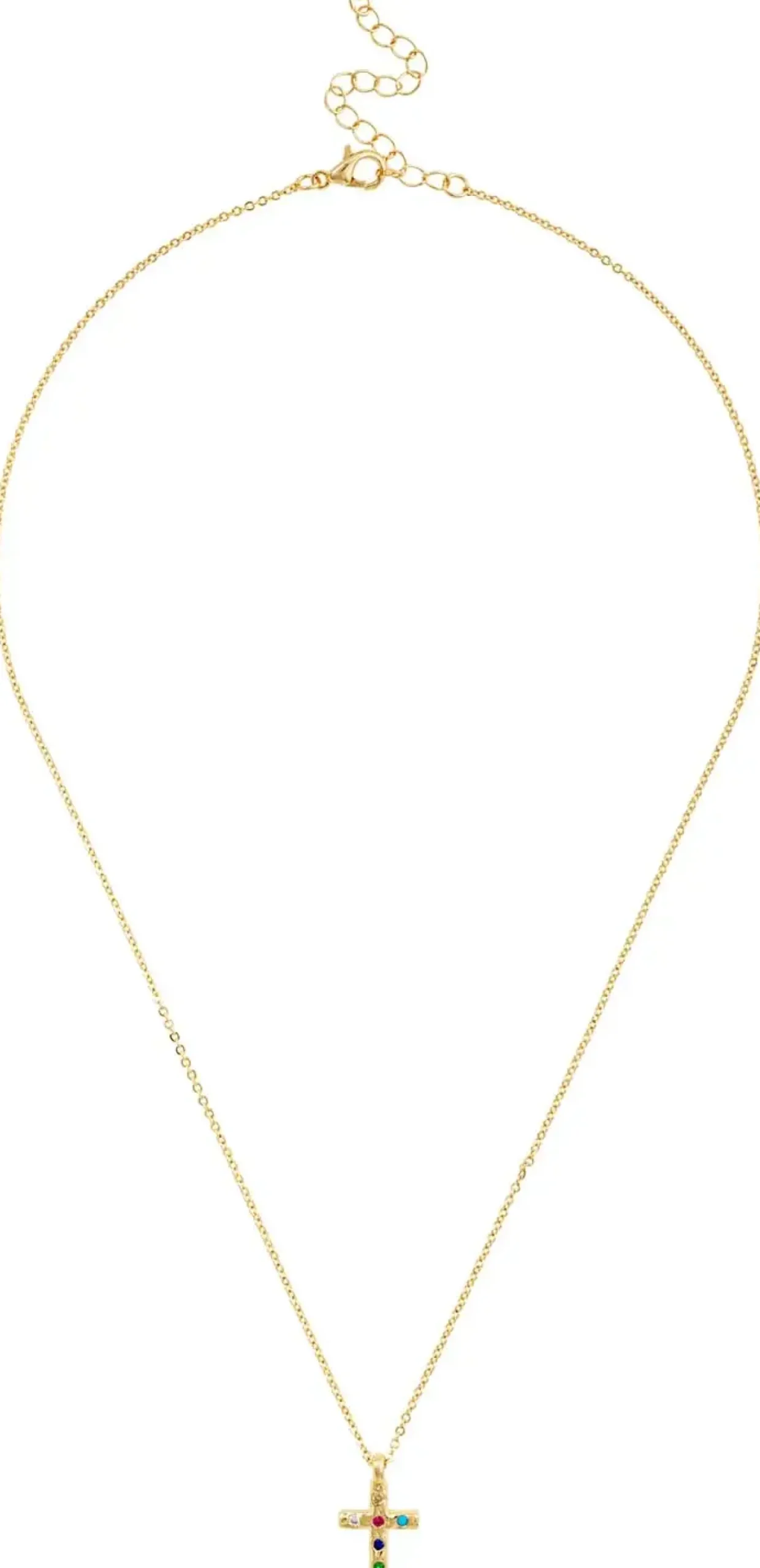 Bijou Brigitte Ketten Gold>Kette - Colorful Cross gold