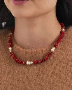 Bijou Brigitte Maritimer Schmuck>Kette - Coral Vacation rot