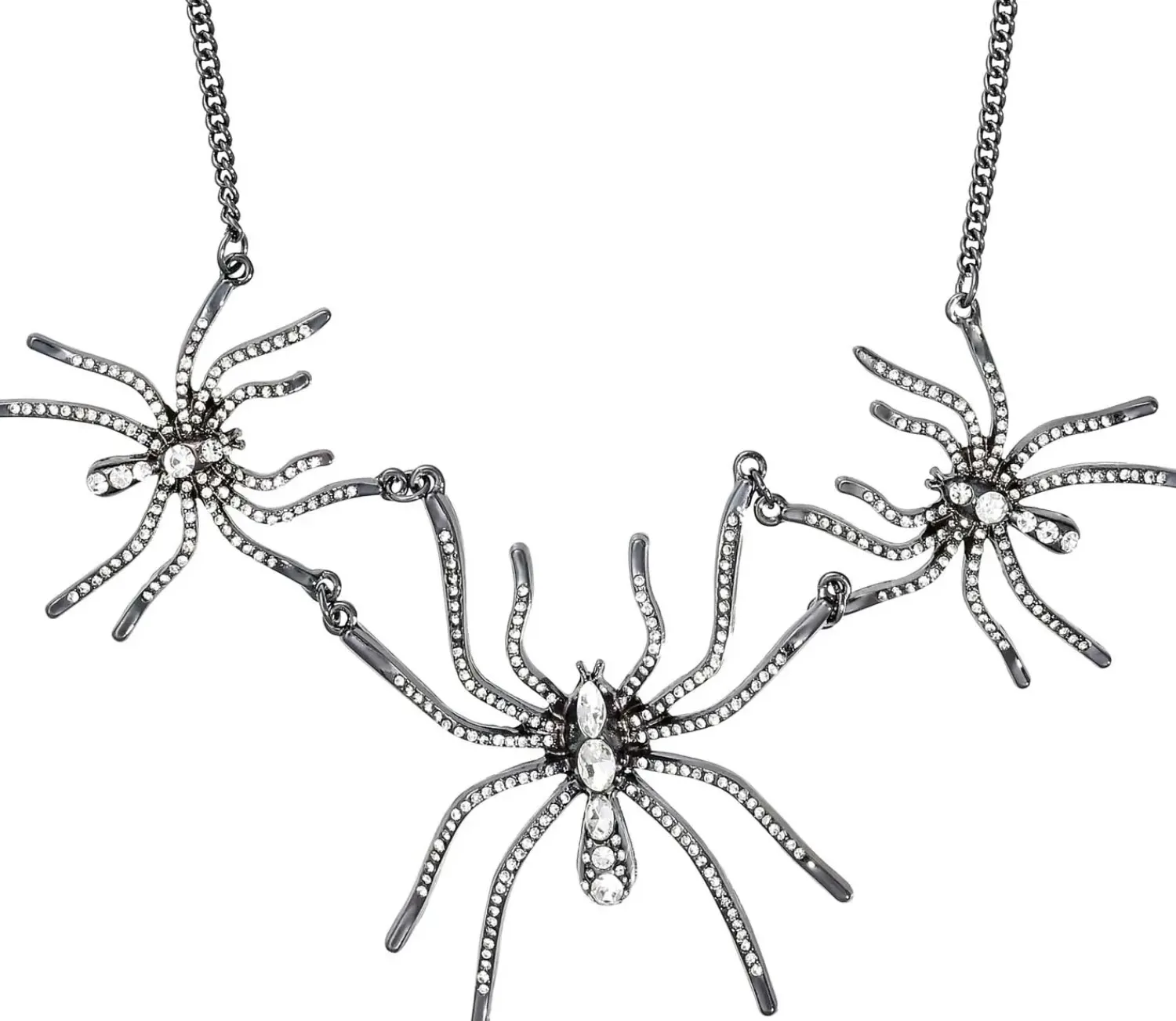 Bijou Brigitte Statement-Ketten>Kette - Creepy Crawly grau