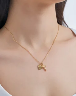 Bijou Brigitte Ketten Gold|Für Bestimmte Personen>Kette - Cross Heart gold