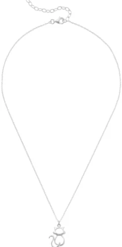 Bijou Brigitte Ketten 925Er Silber|Silver Crystals>Kette - Cute Cat silber
