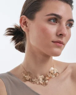 Bijou Brigitte Statement-Ketten|Ketten Gold>Kette - Delightful Flowers gold