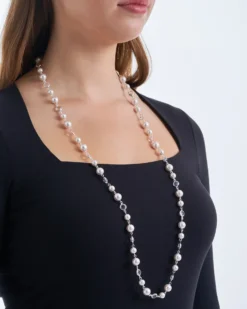 Bijou Brigitte Perlenschmuck|Statement-Ketten>Kette - Dreamy Harmony weiß, silber