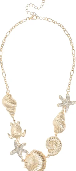 Bijou Brigitte Muschelschmuck|Statement-Ketten>Kette - Dreamy Shells gold