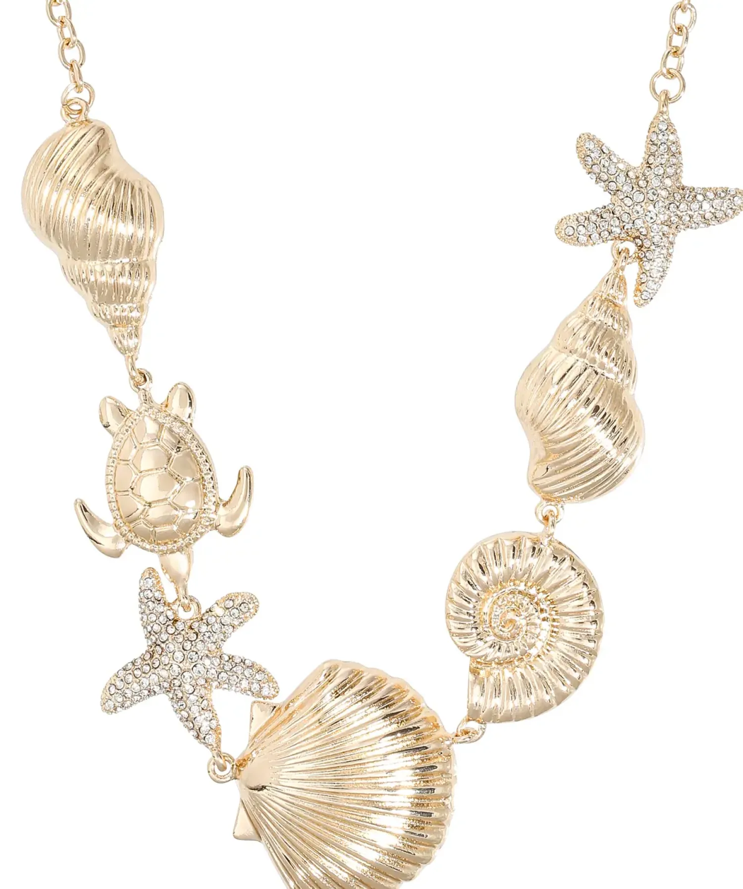 Bijou Brigitte Muschelschmuck|Statement-Ketten>Kette - Dreamy Shells gold