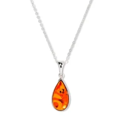 Bijou Brigitte Ketten 925Er Silber|Ketten 925Er Silber>Kette - Elegant Amber braun, silber