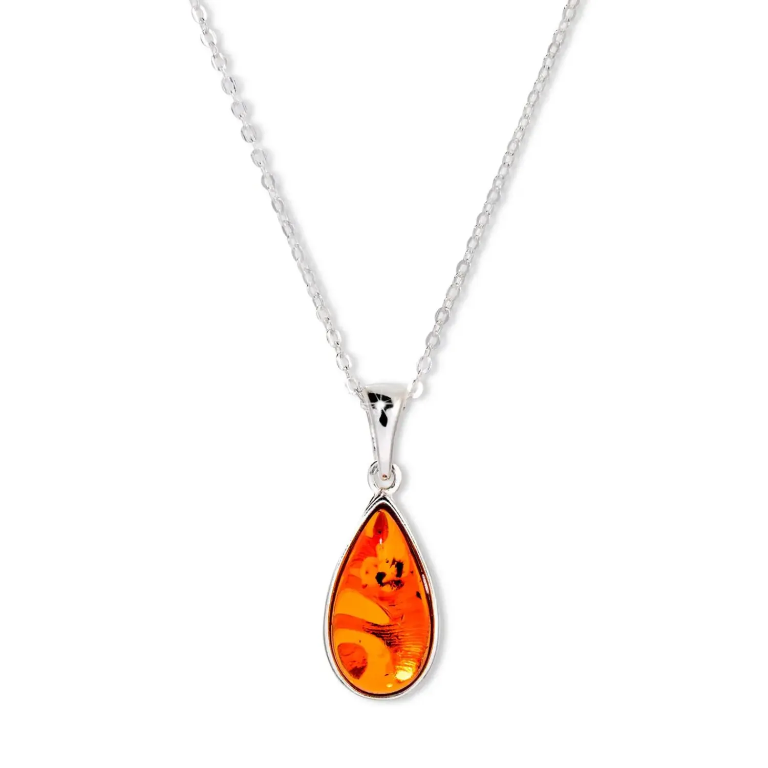 Bijou Brigitte Ketten 925Er Silber|Ketten 925Er Silber>Kette - Elegant Amber braun, silber