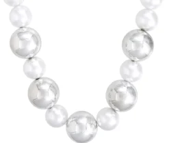 Bijou Brigitte Perlenschmuck|Statement-Ketten>Kette - Elegant Statement weiß, silber