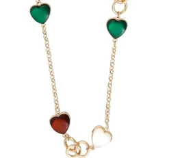 Bijou Brigitte Für Bestimmte Personen|Statement-Ketten>Kette - Emerald Hearts gold, mehrfarbig