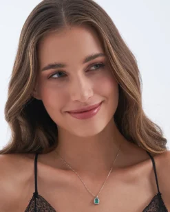 Bijou Brigitte Für Bestimmte Personen|Ketten 925Er Silber>Kette - Emerald Sensation grün, silber
