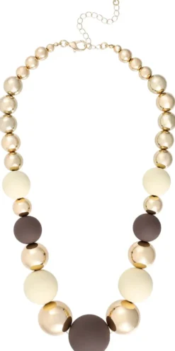 Bijou Brigitte Statement-Ketten|Ketten Gold>Kette - Enchanting Pearls braun, gold