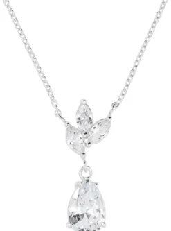 Bijou Brigitte Blumenschmuck|Silver Crystals>Kette - Exclusive Pendant silber