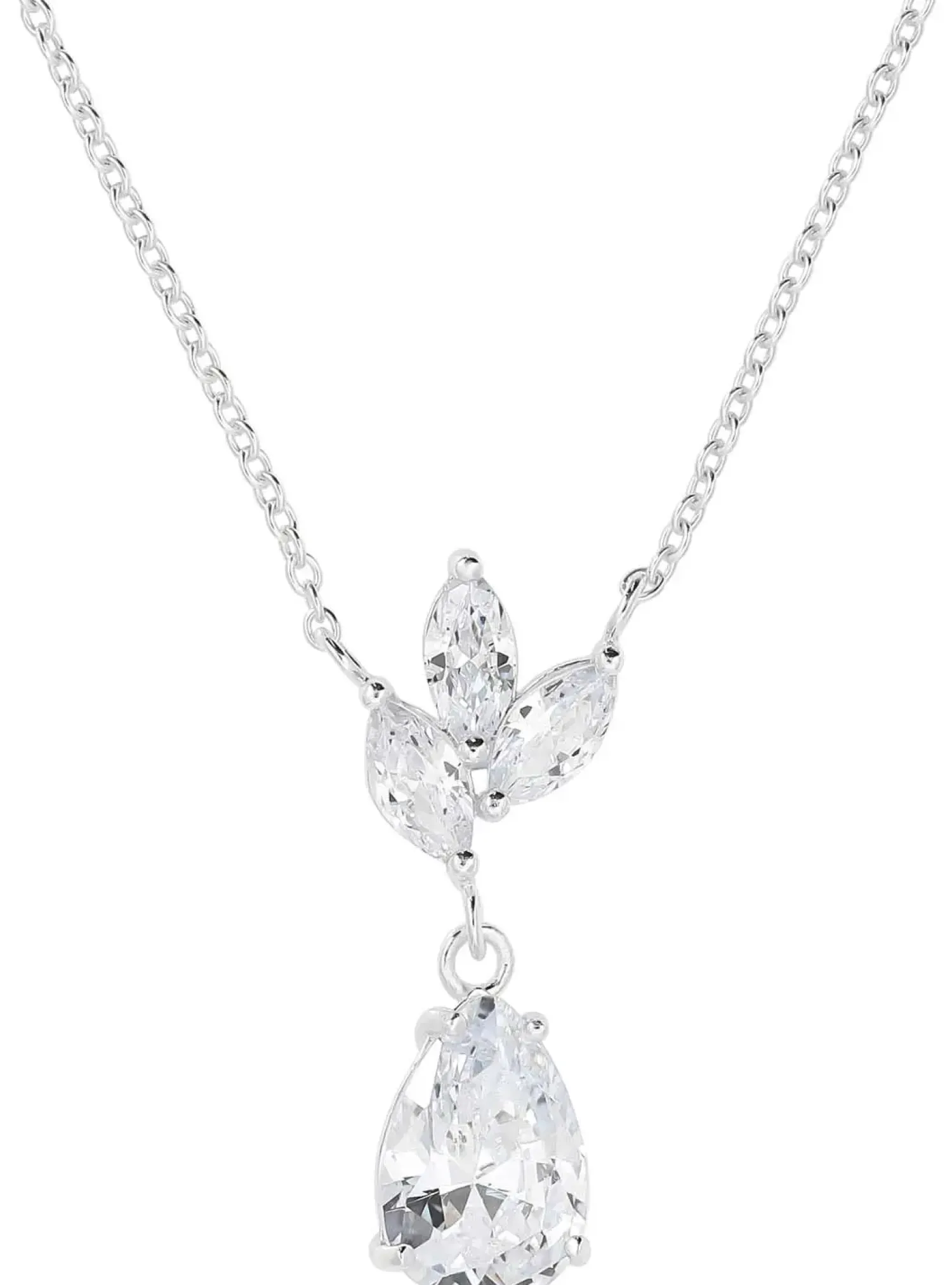 Bijou Brigitte Blumenschmuck|Silver Crystals>Kette - Exclusive Pendant silber