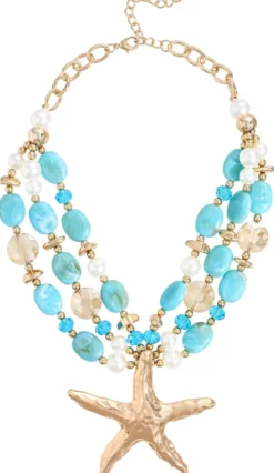 Bijou Brigitte Statement-Ketten|Maritimer Schmuck>Kette - Extraordinary Ocean blau