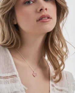 Bijou Brigitte Blumenschmuck|Für Bestimmte Personen>Kette - Floral Essence rosa, silber