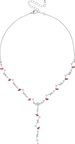 Bijou Brigitte Blumenschmuck>Kette - Floral Eyecatcher rosa, silber