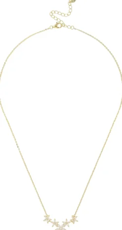 Bijou Brigitte Blumenschmuck|Silver Crystals>Kette - Floral Gleam gold