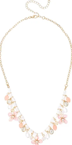 Bijou Brigitte Pastellschmuck|Ketten Gold>Kette - Floral Rose rosa, gold