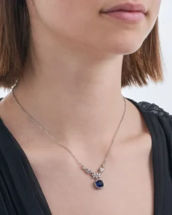 Bijou Brigitte Blumenschmuck|Für Bestimmte Personen>Kette - Floral Royal blau, silber
