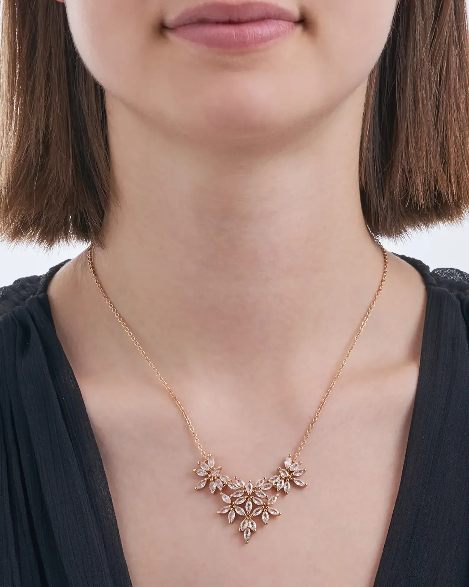Bijou Brigitte Hochzeitsgäste|Ketten Gold>Kette - Floral Twinkle gold