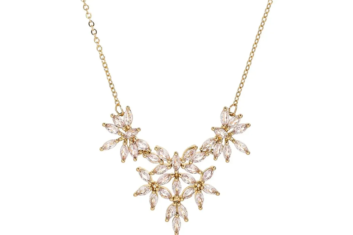 Bijou Brigitte Hochzeitsgäste|Ketten Gold>Kette - Floral Twinkle gold