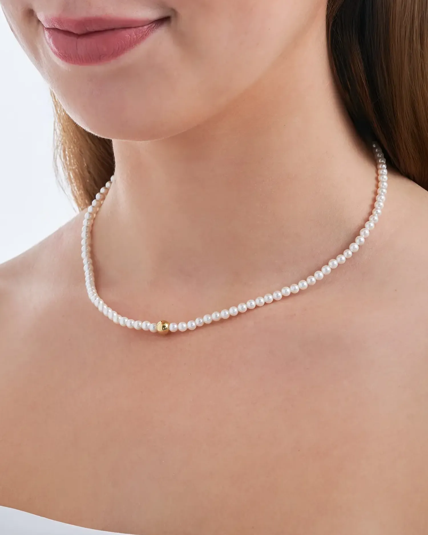 Bijou Brigitte Perlenschmuck|Perlenketten>Kette - Freshwater Treasure gold, weiß